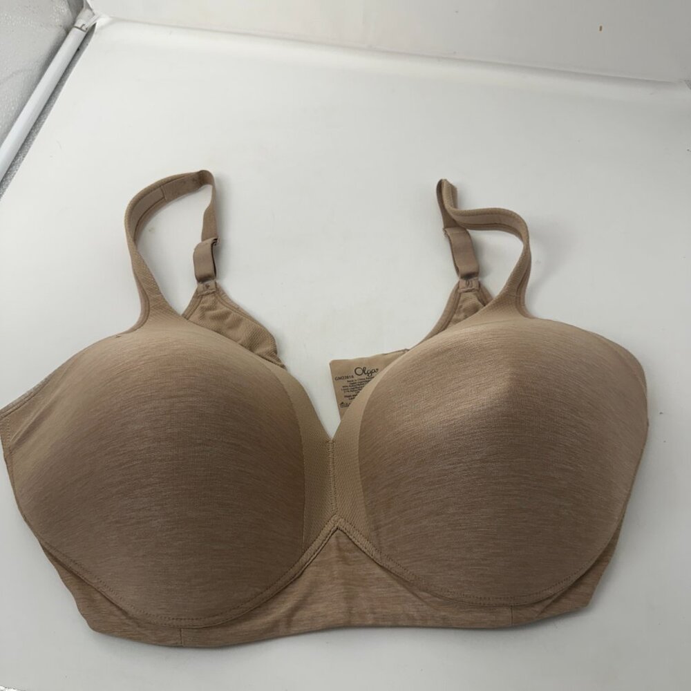 EUC Womens Bali Olga Tan Bra Wireless 44DD 44 DD GM2281A KFT - Picture 1 of 3